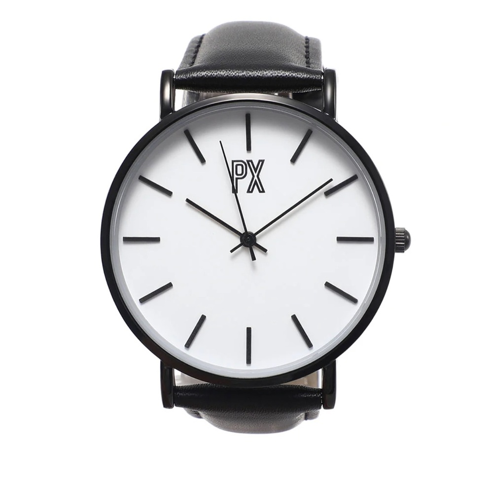 New In Box Men’s PX Watch w/Black Leather Strap